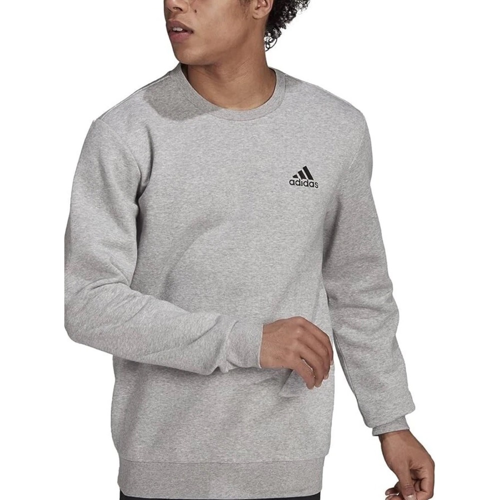 Adidas 2XL Gray Fleece Sweatshirt Mens NWT $45 (a13)